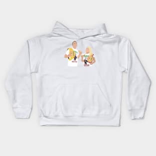 the king and the queen of hot dog Kids Hoodie